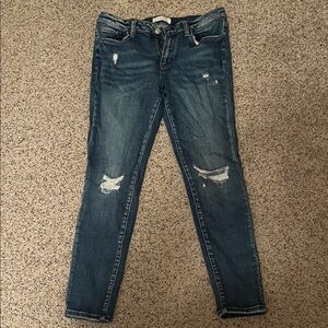Trendy Distressed Denim Skinny Jeans